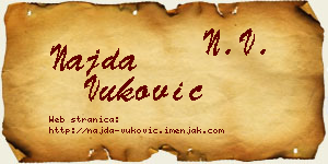 Najda Vuković vizit kartica